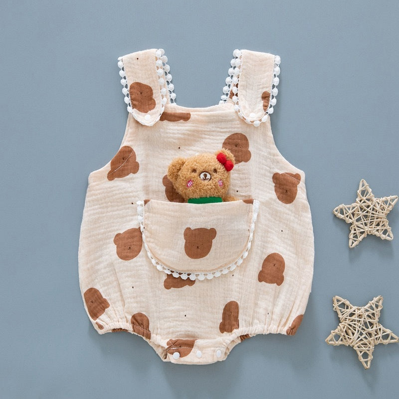 Baby Gauze Triangle Rompers