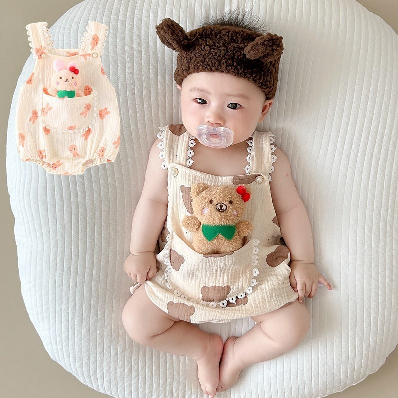 Baby Gauze Triangle Rompers