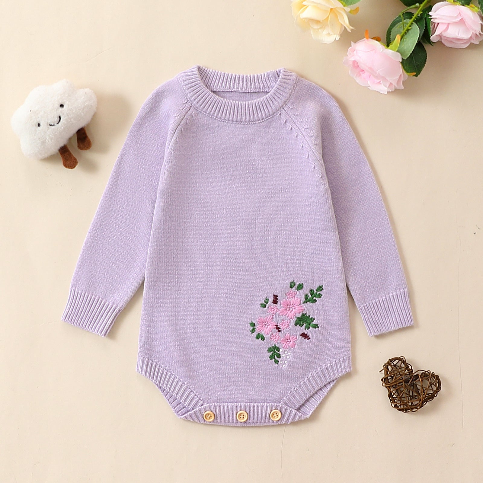 Lavender Long Sleeve Onesie